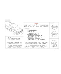 MONOGRAMME ARRIERE SKYLINER34 NISSAN 