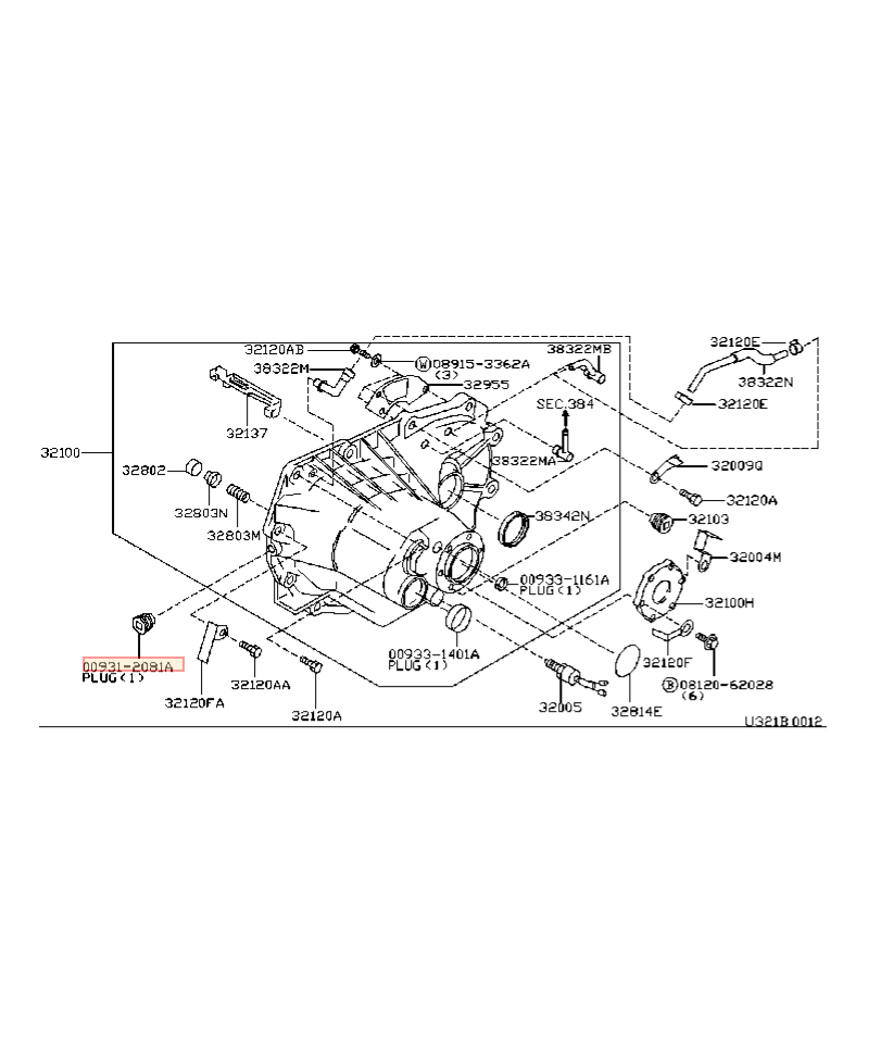 BOUCHON REMPLISSAGE FWDBOITE NISSAN