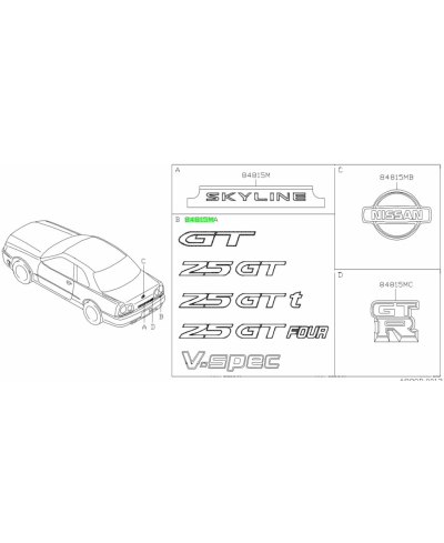 MONOGRAMME " 25GT-T " R34GTT NISSAN 