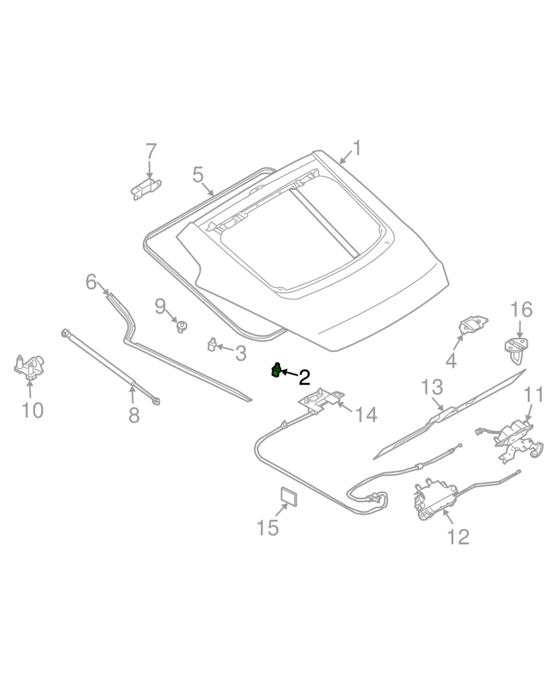 BUTEE DE COFFRE 350Z NISSAN 