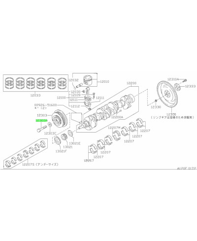 VIS DE POULIE DAMPER RB25 RB20 NISSAN