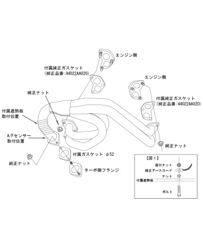 COLLECTEUR D'ECHAPPEMENT SUBARU IMPREZA GRF/GVF - HKS 