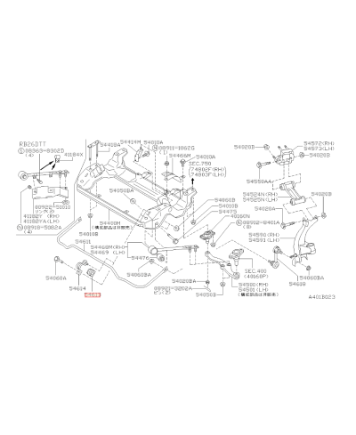 SILENT BLOCBARRE STABILISATRICE AVANT R32 GTR 