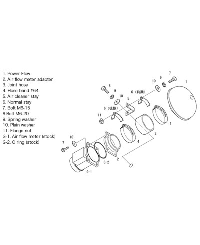 KIT ADMISSION DIRECTE SUPER POWER FLOW NISSAN SKYLINE R32 GTS-T - HKS 