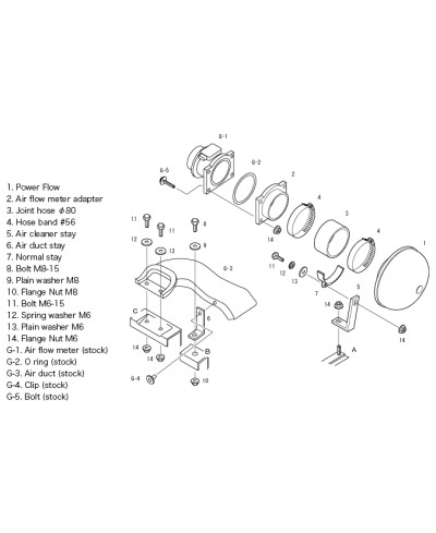 KIT ADMISSION DIRECTE SUPER POWER FLOW NISSAN S14/S15 (SR20DET) - HKS 
