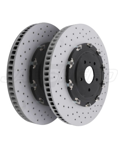 SET DISQUES ARRIERES PERCÉS ET RAINURÉS 390MM NISSAN GTR R35 (07-11) - JAPSPEED
