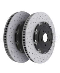 SET DISQUES ARRIERES PERCÉS ET RAINURÉS 390MM NISSAN GTR R35 (07-11) - JAPSPEED