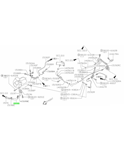 DURITE REOUR HUILE TURBO RB26DETT NISSAN