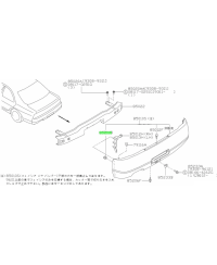 ECROU PARE CHOC ARRIERE S14 S14A / R33 NISSAN 