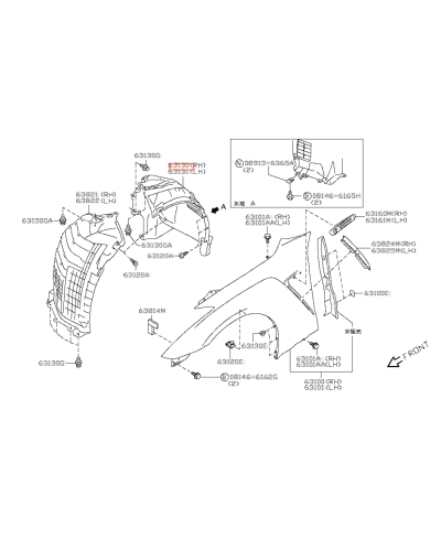 PASSAGE DE ROUE AVANT GTR NISSAN