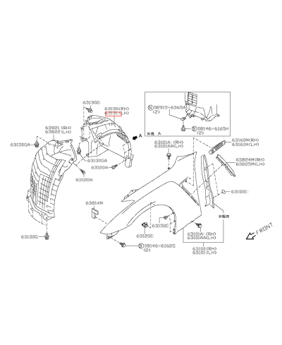 PASSAGE DE ROUE AVANT GTR NISSAN