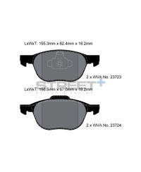 PLAQUETTES AVANT STREET+ MAZDA 3/ FORD FOCUS II, III/ VOLVO 
