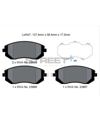 PLAQUETTES AVANTSTREET+ SUBARU IMPREZA (GG,GD,GH,GE)