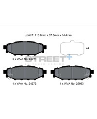 PLAQUETTES ARRIERE STREET+ TOYOTA GT86/ SUBARU BRZ/ IMPREZA