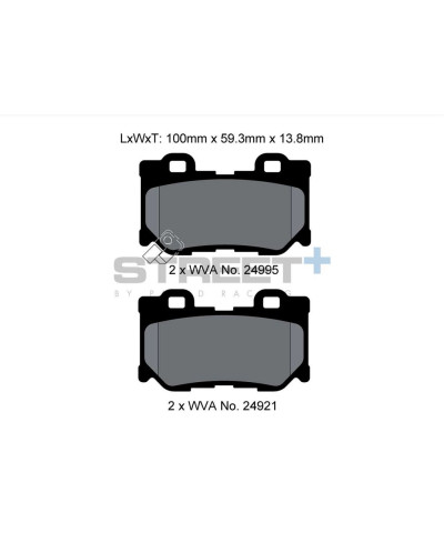 PLAQUETTES ARRIERE STREET+ NISSAN 370Z (Z34)