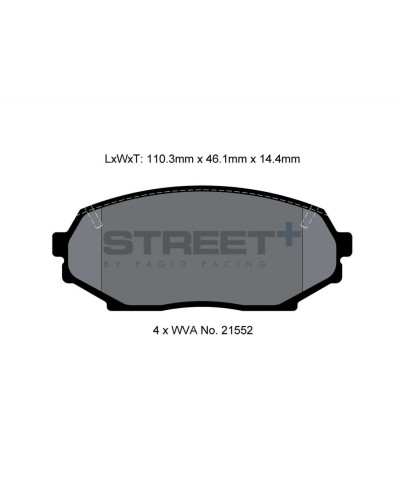 PLAQUETTES AVANT STREET+ MAZDA MX-5 NA