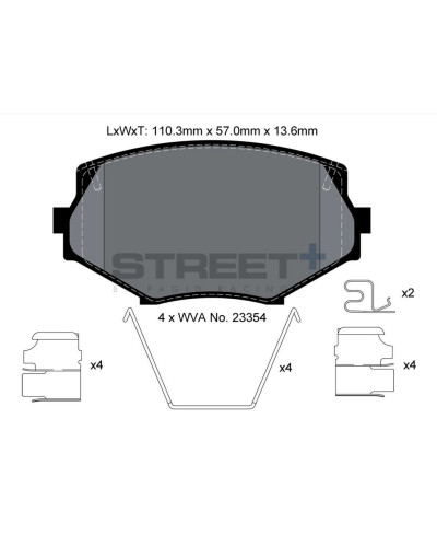 PLAQUETTES AVANT STREET+ MAZDA MX-5 NA/NB