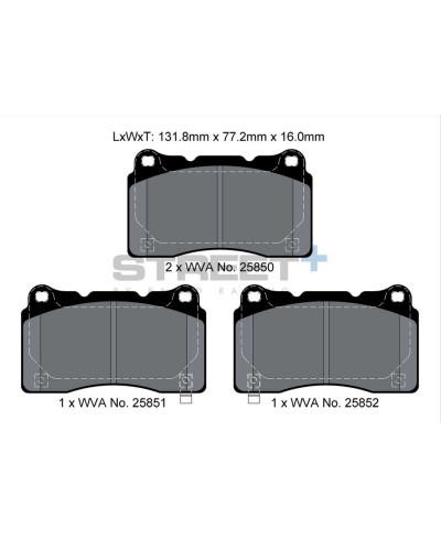 PLAQUETTES AVANTSTREET+ HONDA CIVIC (FC,FK,FL)