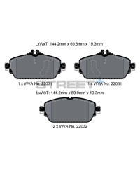 PLAQUETTES AVANT STREET+ CLASSE C (C160/C180/C200/C220), CLASSE E (E180/E200/E220), GLA (200/220)