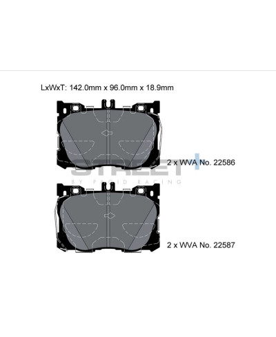 PLAQUETTES AVANT STREET+ MERCEDES CLASSE-C (W205,A205,C205), CLS (C257), CLASSE-E (W213,S213,C238,A238), EQC (N293), GLC (X253),