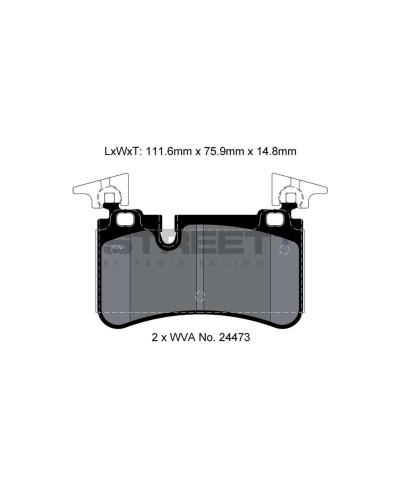PLAQUETTES ARRIERE STREET+ MERCEDES CLK (C209/A209), CLS (C219), CLASSE-E (T-MODEL S211, W211), SL (R230), SLK (R171)
