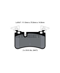 PLAQUETTES ARRIERE STREET+ MERCEDES CLK (C209/A209), CLS (C219), CLASSE-E (T-MODEL S211, W211), SL (R230), SLK (R171)