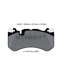 PLAQUETTES AVANT STREET+ MERCEDES AMG GT/ CLASSE-C (C63 AMG)/ CLK (63 AMG)/ CLS (63 AMG)/ CLASSE-E (E63 AMG)