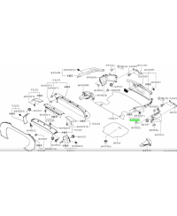 GARNITURE SUPERIEUR GAUCHE DE COFFRE 350Z NISSAN 