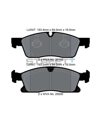PLAQUETTES AVANT STREET+ MERCEDES CLASSE-GL/ GLE/ GLS