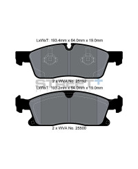 PLAQUETTES AVANT STREET+ MERCEDES CLASSE-GL/ GLE/ GLS