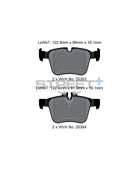 PLAQUETTES ARRIERE STREET+ MERCEDES CLASSE C (W205, A205), CLASSE C COUPE (C205), CLASSE C T-MODEL (S205), GLS (X253, C253) 