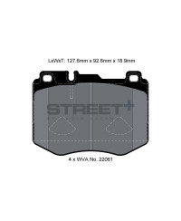 PLAQUETTES AVANT STREET+ MERCEDES CLASSE C (W205,A205, C205, S205) , CLS (C257), CLASSE E (W213, S213, A238,C238,S213)