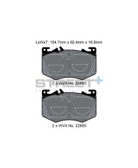 PLAQUETTES AVANT STREET+ MERCEDES CLASSE A (W177,V177), CLA (C118, X118), GLA (H247)