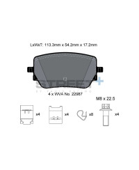PLAQUETTES ARRIERE STREET+ MERCEDES CLASSE A (W177,V177), CLASSE B (W247), CLA (C118, X118), Classe G (W463), GLA (H247), GLB (X