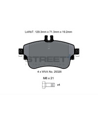PLAQUETTES AVANT STREET+ MERCEDES CLASSE A (W176), CLASSE B (W246, W242), CLA COUPE (C117)
