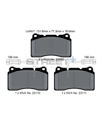 PLAQUETTES AVANT STREET+ RENAULT MEGANE IV 1,8 RS/ ALFA ROMEO BRERA, SPIDER