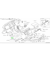 HABILLAGE CENTRAL INFERIEUR GAUCHE TABLEAU DE BORD 350Z NISSAN