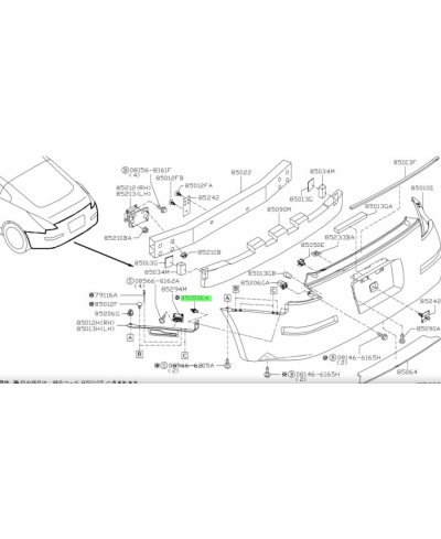 AGRAFE CLIP PARE CHOC ARRIERE 350Z NISSAN