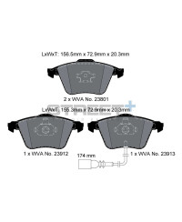 PLAQUETTES AVANT STREET+ AUDI A3, VW PASSAT B6/GOLF V - PAGID RACING 