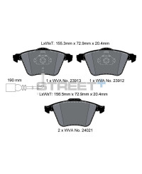 PLAQUETTES AVANT STREET+ AUDI S3/TT, VW GOLF VI/SCIROCCO III - PAGID RACING 