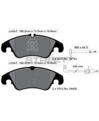PLAQUETTES AVANT STREET+ AUDI A4/A5/A6 - PAGID RACING 