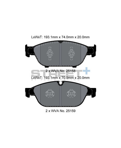 PLAQUETTES AVANT STREET+ AUDI A6/A8 - PAGID RACING 