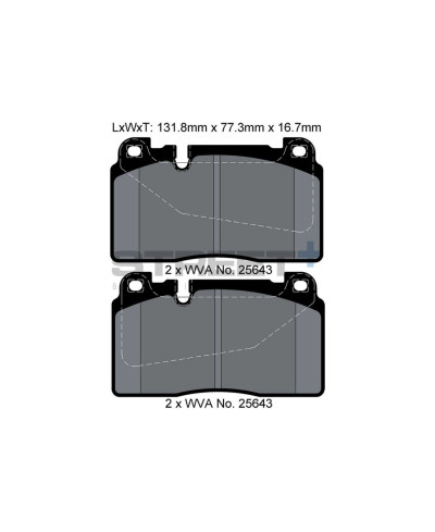 PLAQUETTES AVANT STREET+ AUDI A6/A7/Q5, PORSCHE MACAN - PAGID RACING 