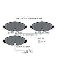 PLAQUETTES AVANT STREET+ AUDI A3/Q2/Q3/TT, VW GOLF VII/GOLF VIII/PASSAT B8/TIGUAN/TOURAN- PAGID RACING 