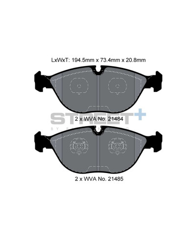 PLAQUETTES AVANT STREET+ AUDI A4/A8/TT, VW GOLF IV/PASSAT - PAGID RACING