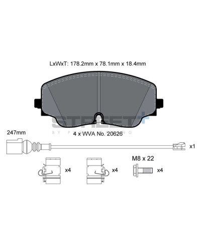 PLAQUETTES AVANT STREET+ VW GOLF VIII/TIGUAN - PAGID RACING 