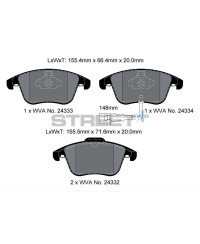 PLAQUETTES AVANT STREET+ AUDI Q3, VW PASSAT/TIGUAN - PAGID RACING 
