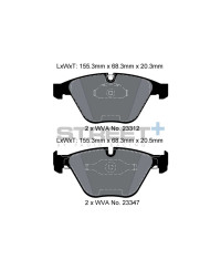 PLAQUETTES AVANT STREET+ BMW 1M (E82), SERIE 3 M3 (E90/E92) - PAGID RACING 