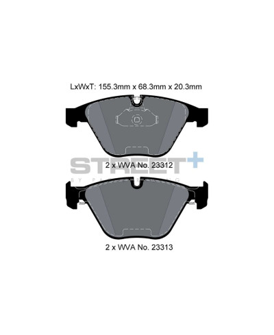PLAQUETTES AVANT STREET+ BMW SERIE 5 (E60/E61) , SERIE 6 (E63/E64), SERIE 7 (E65/E66/E67) - PAGID RACING