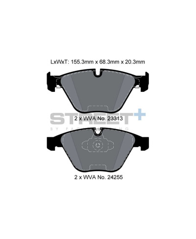 PLAQUETTES AVANT STREET+ BMW SERIE 3 (E90-E93, F30, F80), X1 (E84) - PAGID RACING